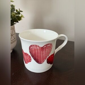 Vintage Stechol Coastline Gracie Bone China Tea Coffee Mug Cup Hearts Valentine